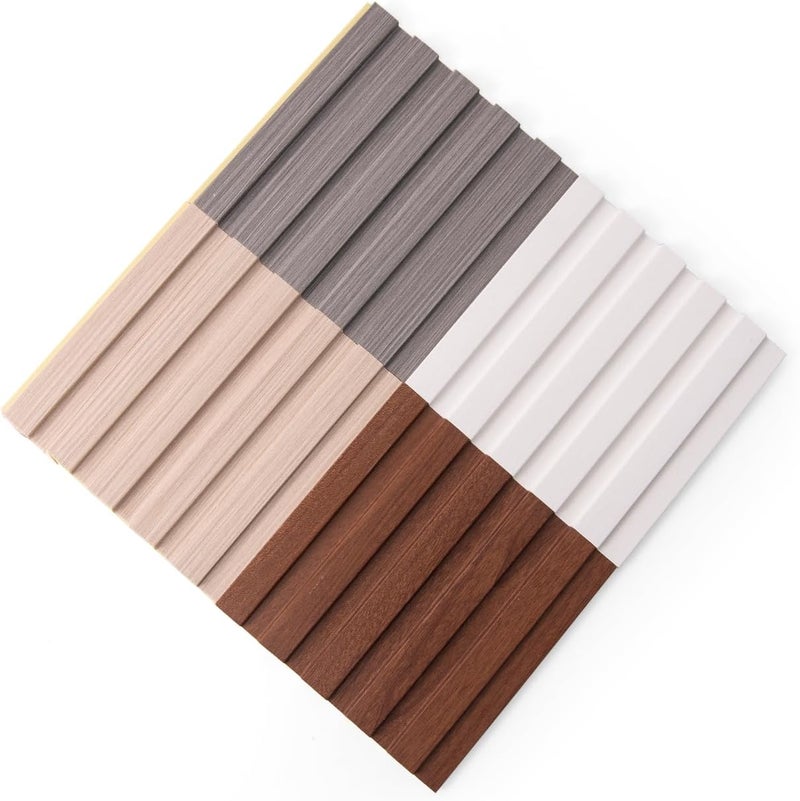 Art3d Slat Wall Panels, WPC Soundproof 3D Wall Paneling for Interior Wall Decor, TV Background, Samples 5-Pack 6 x 6 in. - Image 2